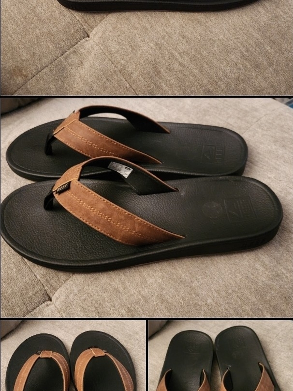 Reef Men’s Brown Journeyer Sandal Flip-Flops Sz 12 - Picture 2 of 8